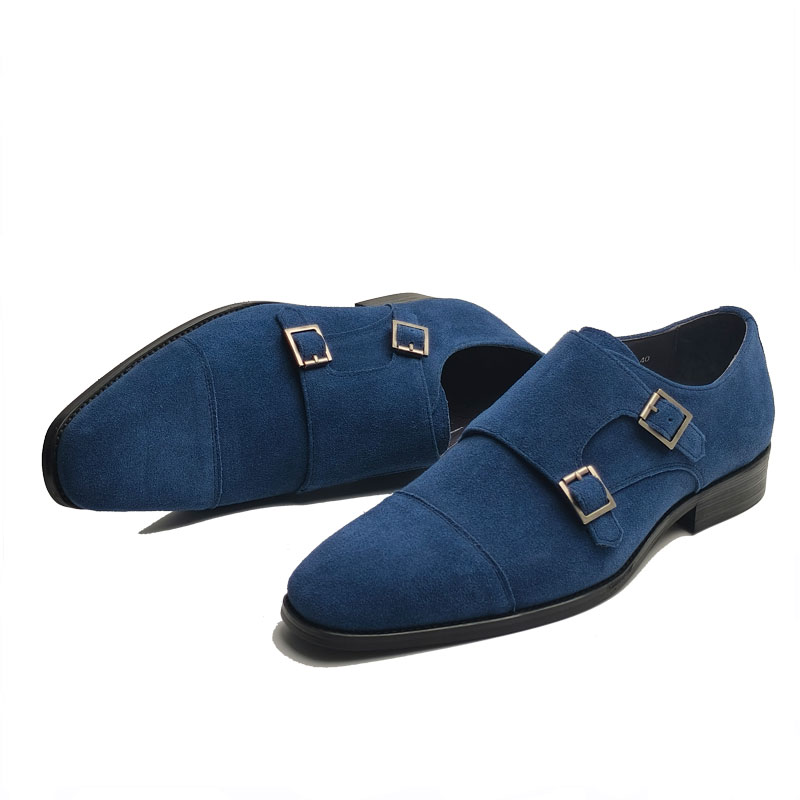 Formal Upper Wear Men - Zapatos de Cuero Azul para Hombre,