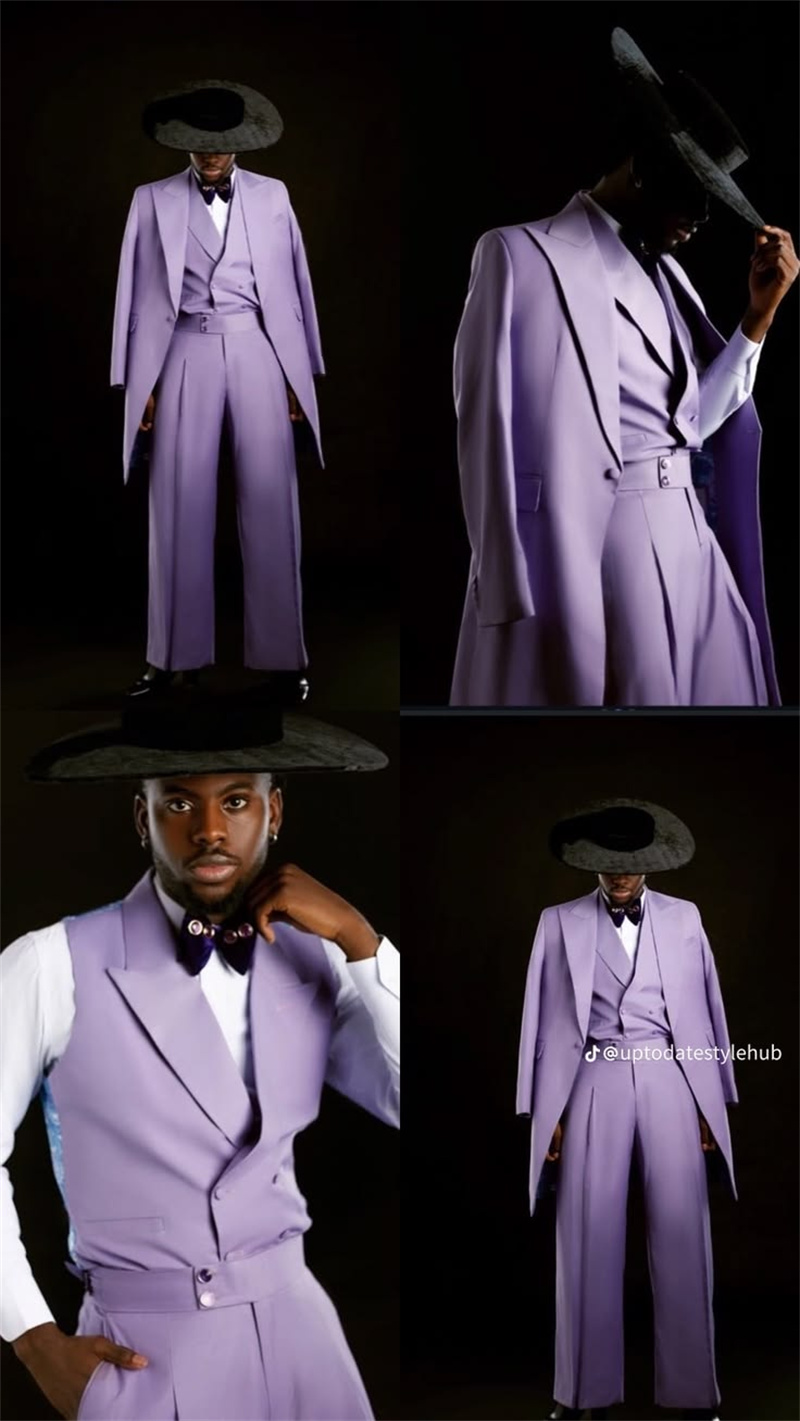 Men Formal Wear Purple - Traje Morado para Hombre, Conjunto de