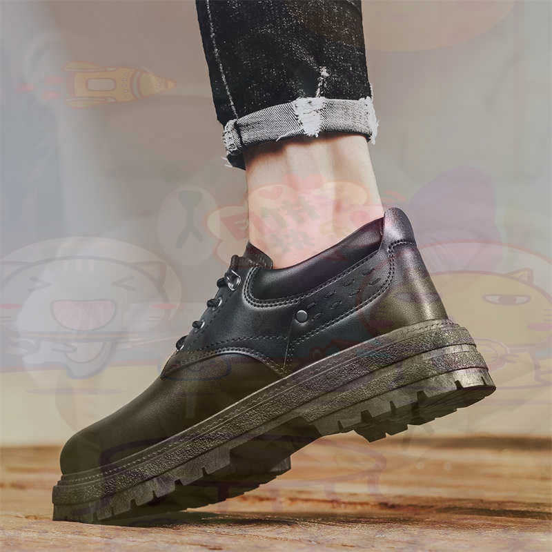 Formal Men Daily Wear Footwear - Zapatillas deportivas de cuero Natural oscuro