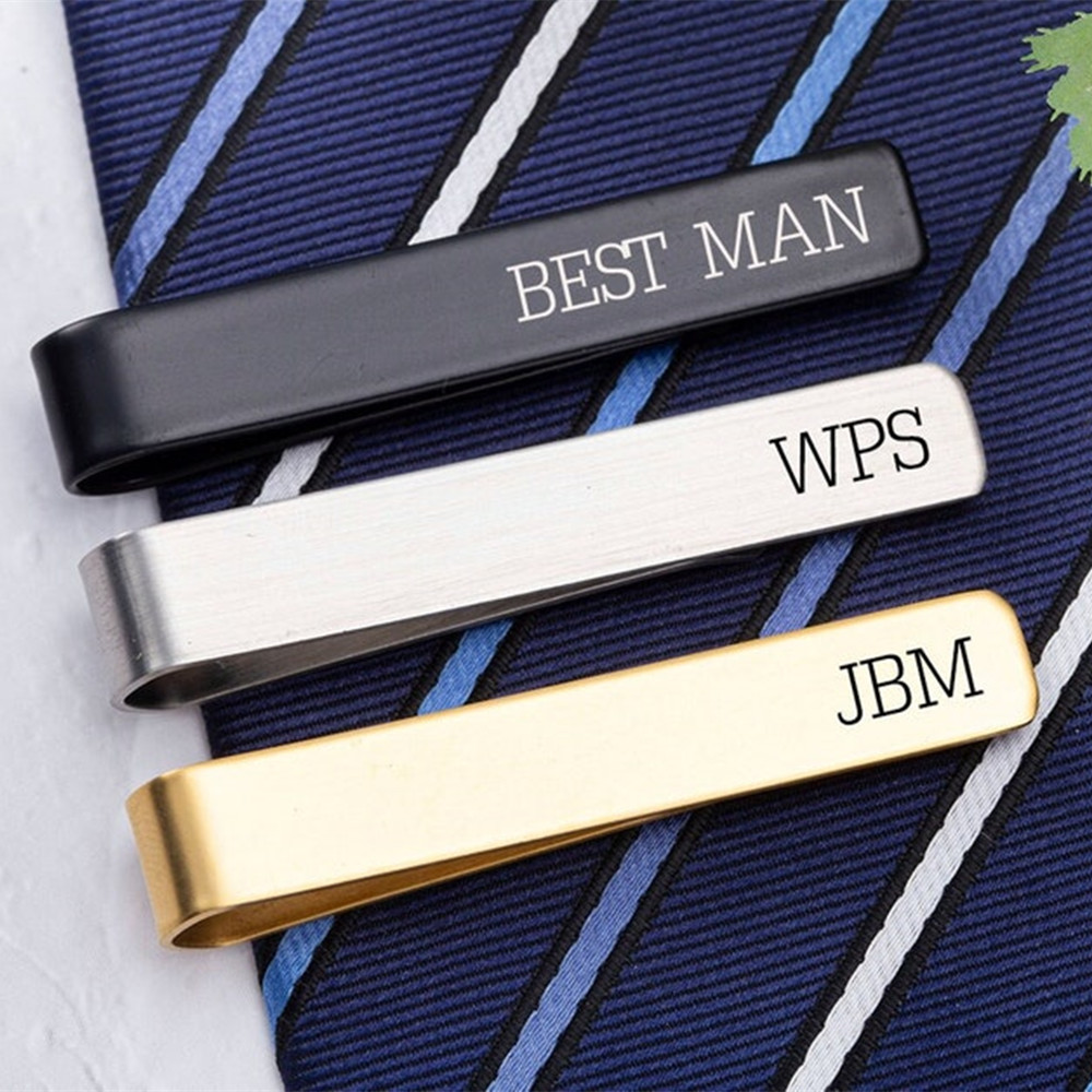 Tie Bar Clip - Clips de corbata con nombre personalizados