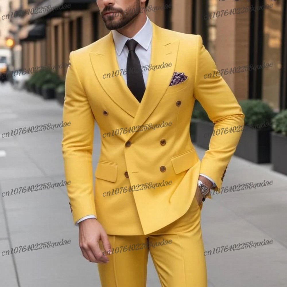 Formal Wear For Men Yellow - Traje Formal amarillo para hombre, trajes