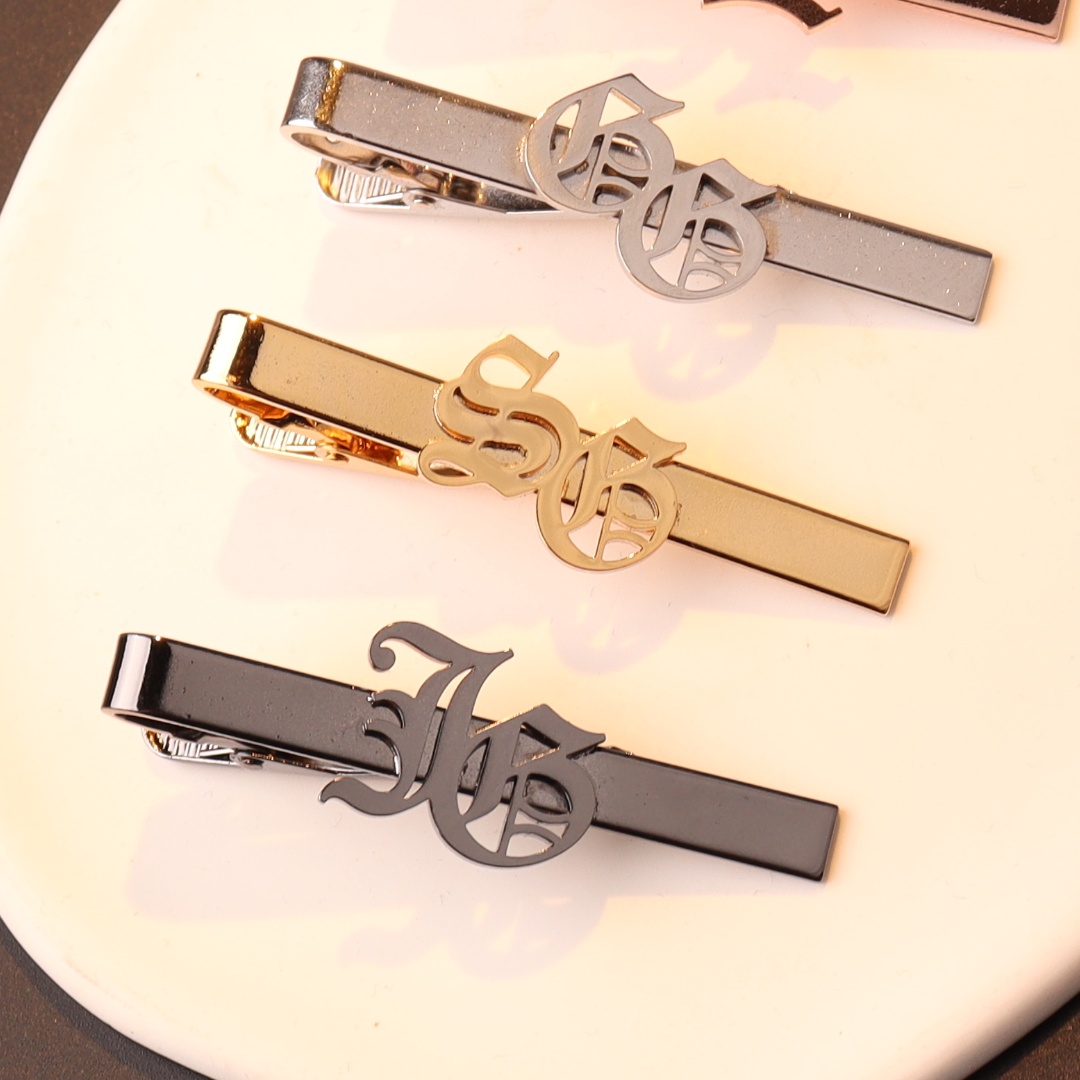 Tie Bar Clip - Clip de corbata con iniciales de