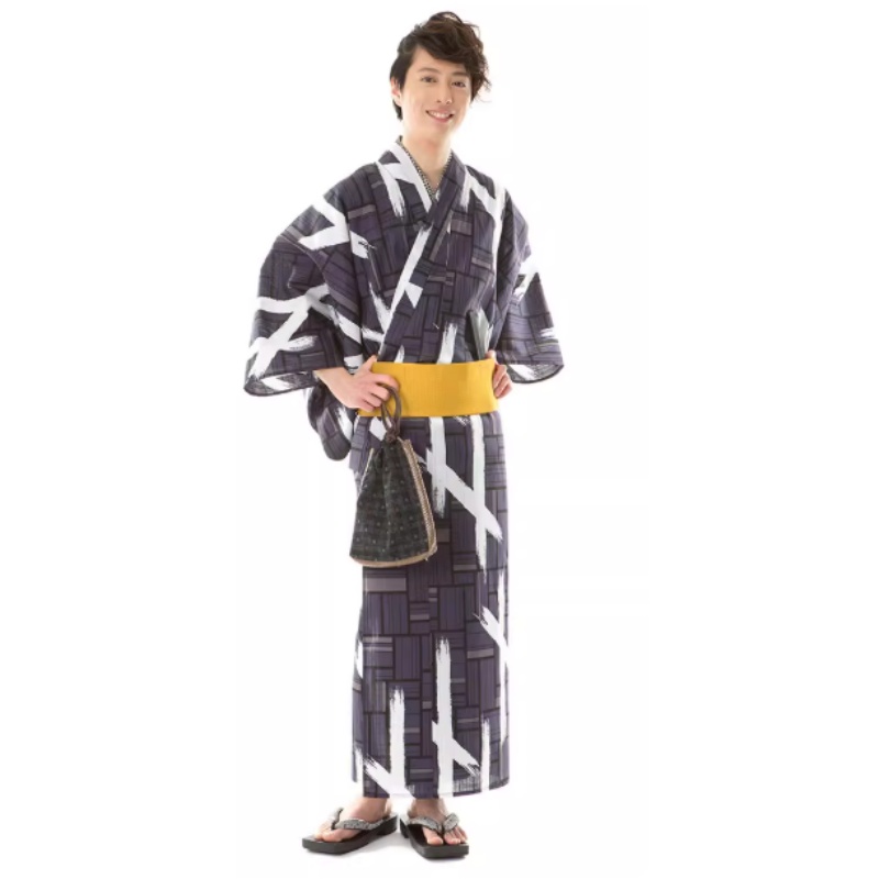Traditional Japanese Men'S Formal Wear - Kimono Tradicional Japonés de Verano para