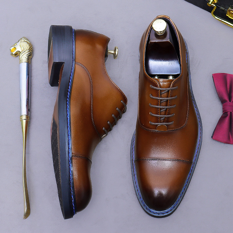 Formal Men Daily Wear Footwear - Zapatos Oxford con Punta en Cuero