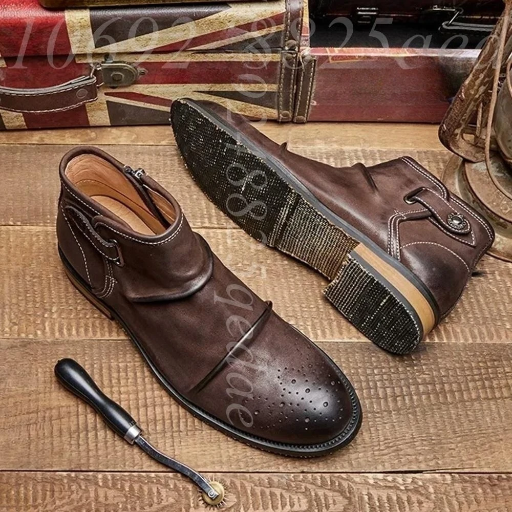 Botas de Tobillo con Hebilla y - Formal Men Daily Wear Footwear reseña y precio