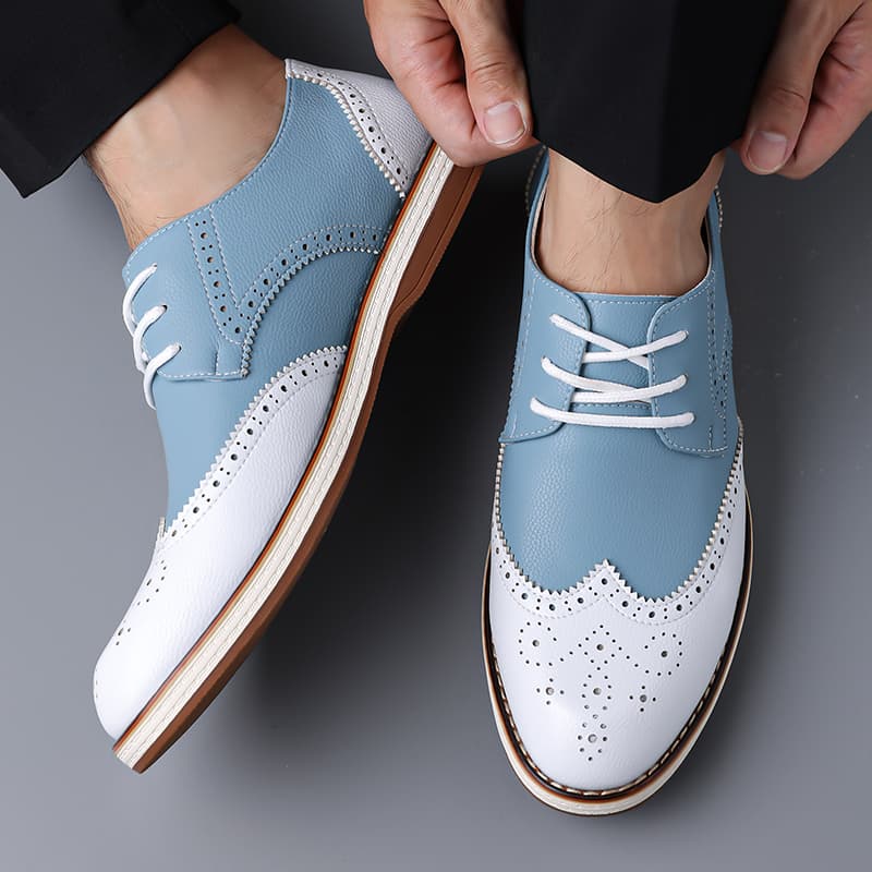 Zapatos Oxford de dos tonos en - Men Formal Wear Shoes reseña y precio