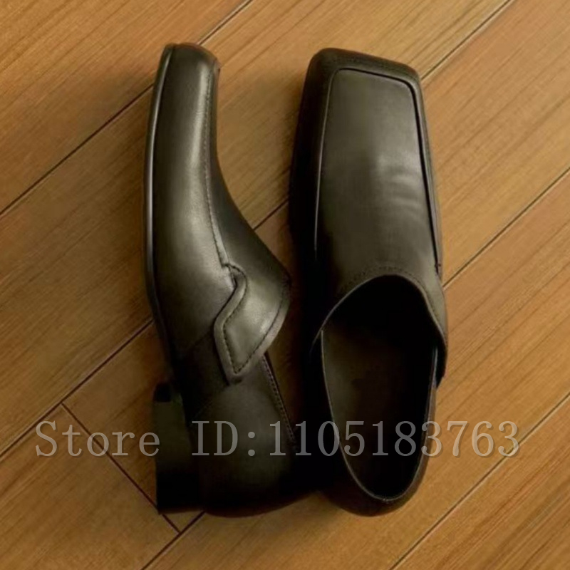 Mocasines de Cuero Negro para  - Formal Men Daily Wear Footwear reseña y precio