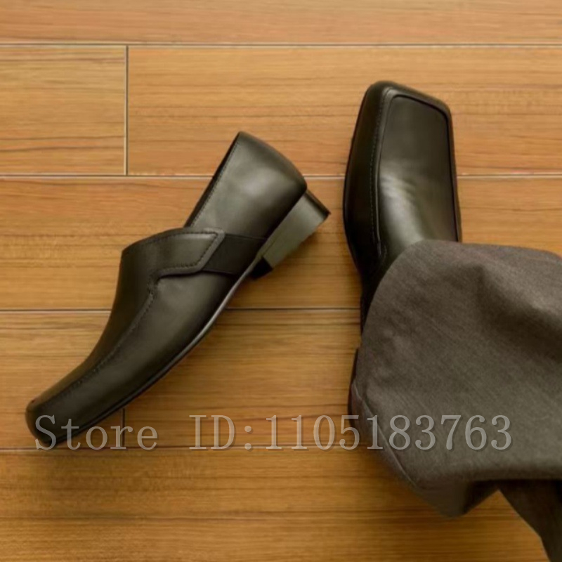 Mocasines de Cuero Negro para  - Formal Men Daily Wear Footwear reseña y precio