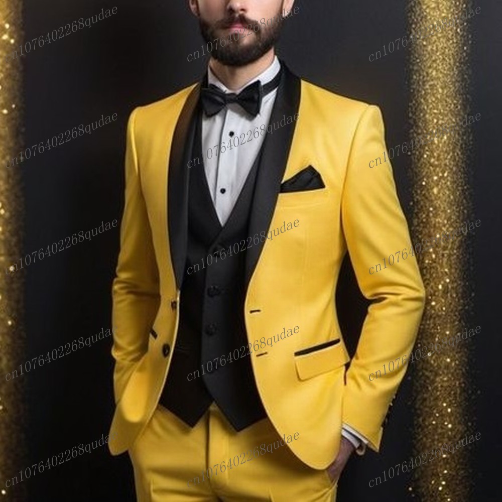 Nuevo traje Formal amarillo y  - Formal Wear For Men Yellow reseña y precio