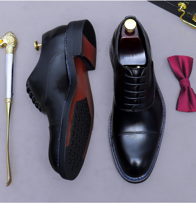 Zapatos Oxford con Punta en Cu - Formal Men Daily Wear Footwear reseña y precio