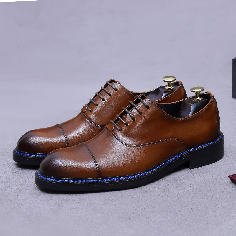Zapatos Oxford con Punta en Cu - Formal Men Daily Wear Footwear reseña y precio