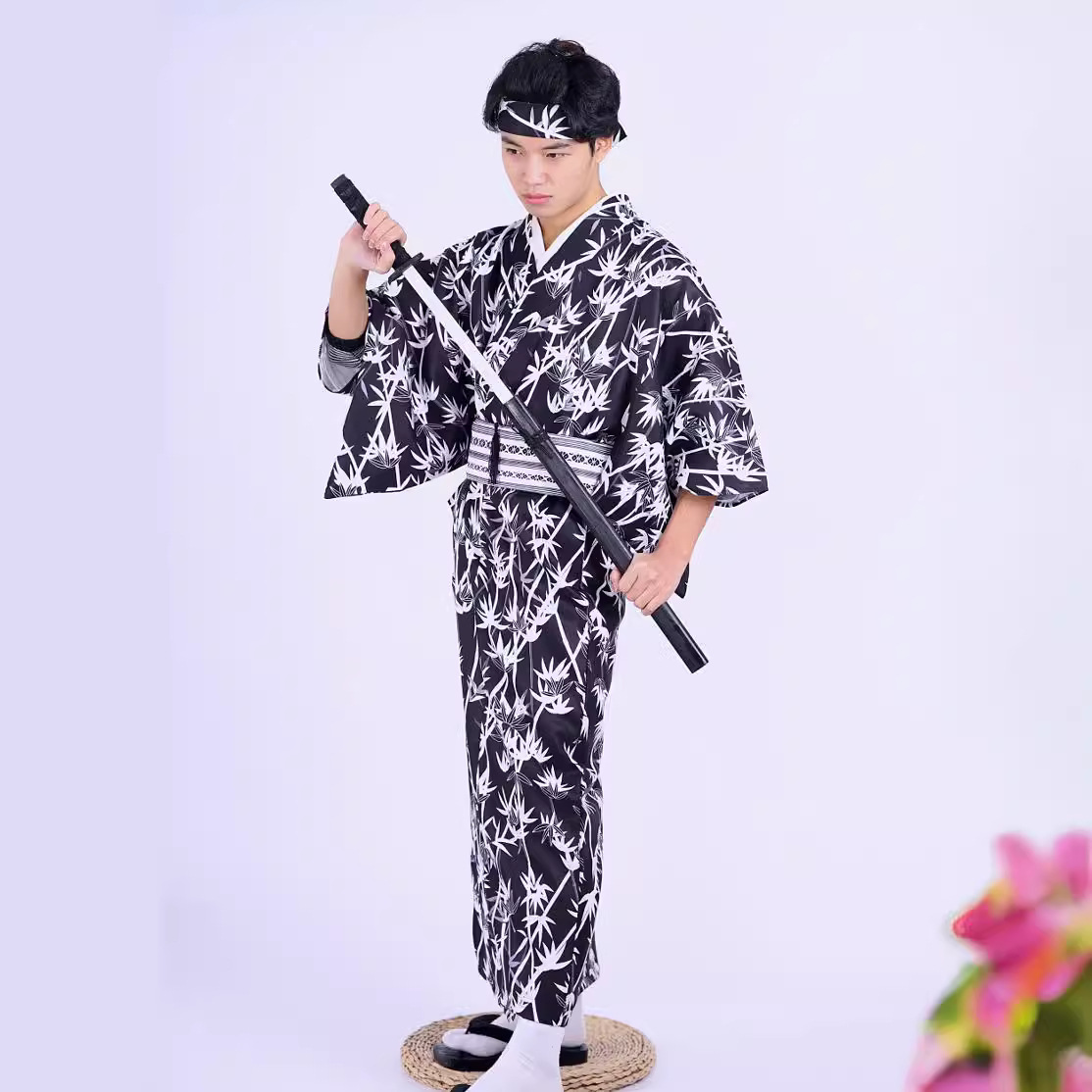 Kimono Japonés con Patrón de B - Traditional Japanese Men'S Formal Wear reseña y precio