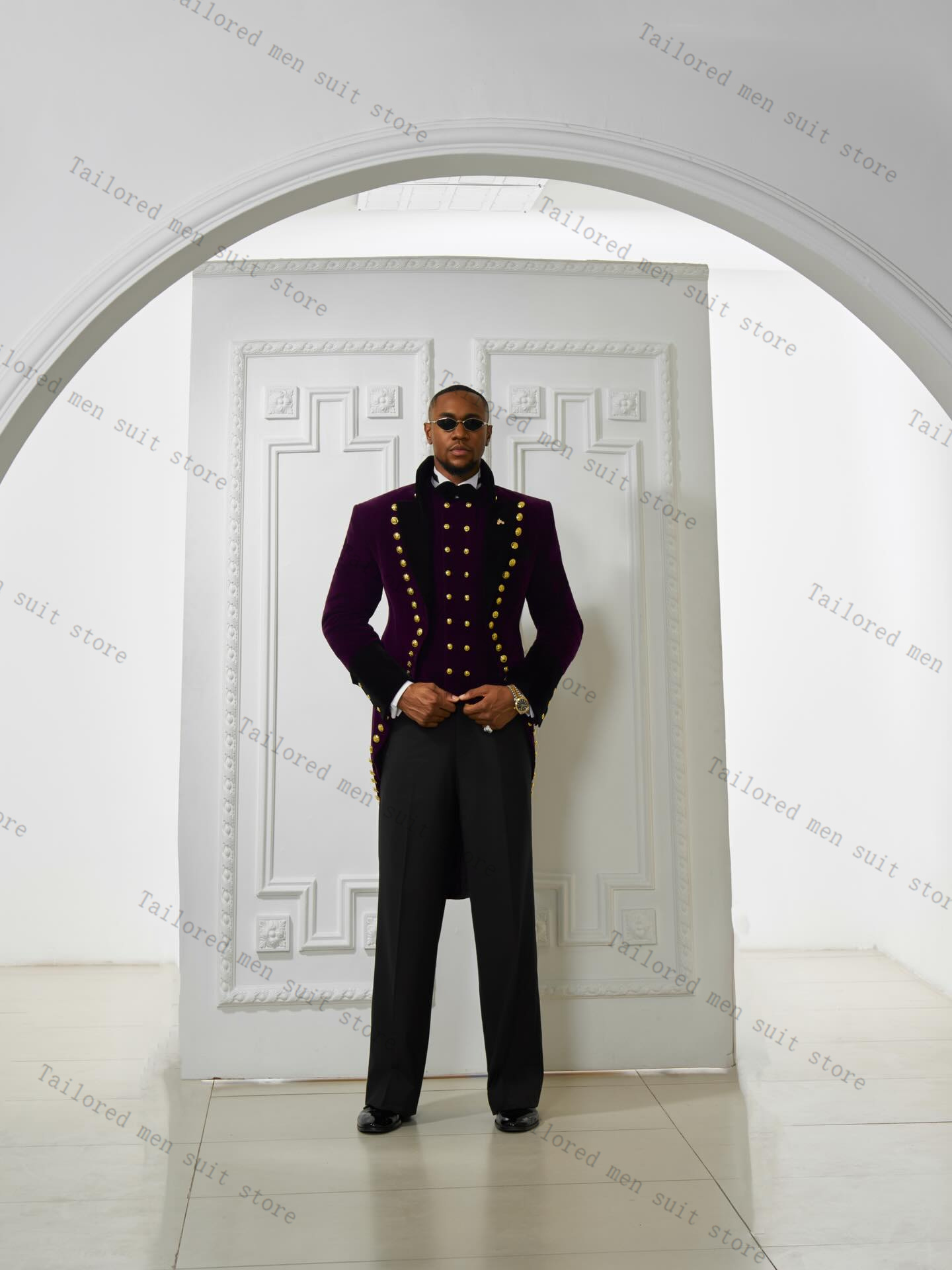 Trajes morados para hombre, co - Men Formal Wear Purple reseña y precio